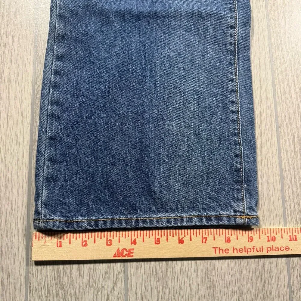 Old Navy High Rise Baggy Wide Leg Jeans Girls 12 (fits 26x24.5) Distressed Torn